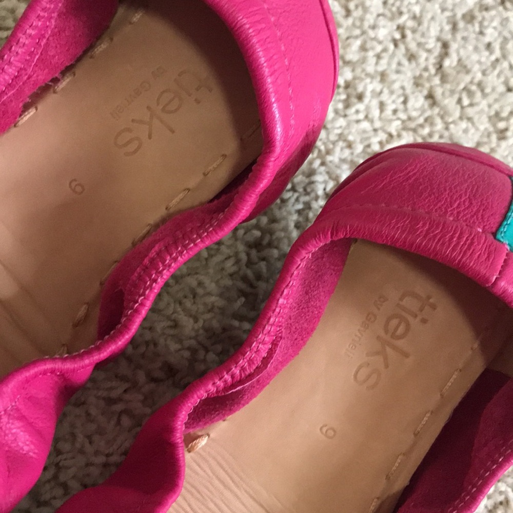 🐬TIEKS Fuchsia Blue Foldable Ballet Flats with Rounded Toe - Picture 9 of 13